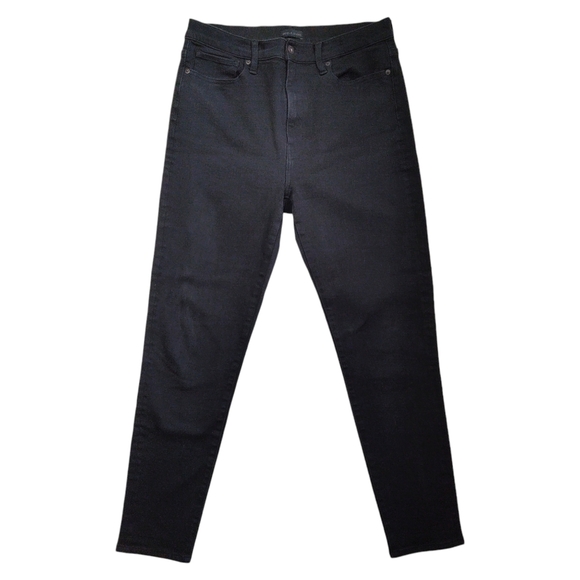 Uniqlo Black High Rise Jeans Stretch Denim Size 29x27 Slim Leg‎ - Picture 1 of 8